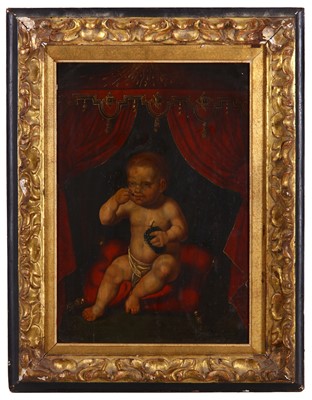 Lot 2 - FOLLOWER OF JOOS VAN CLEVE The Christ Child...