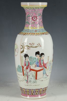 Lot 358 - A Chinese famille rose decorated vase,...