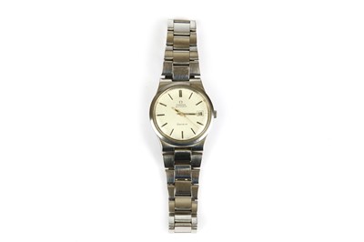 Lot 339 - Omega. A stainless steel automatic calendar...