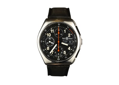 Lot 344 - BELL & ROSS. A STAINLESS STEEL AUTOMATIC...