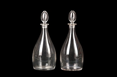 Lot 230 - A PAIR OF GLASS MAGNUM DECANTERS AND STOPPERS,...