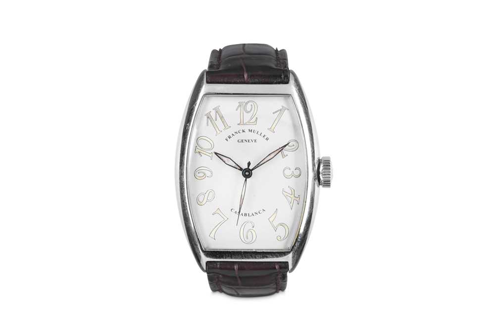 Lot 381 - FRANK MULLER. A STAINLESS STEEL AUTOMATIC...