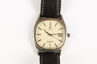 Lot 345 - Omega. A stainless steel quartz calendar...