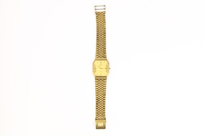 Lot 346 - Omega. A 10K gold plated quartz bracelet watch....