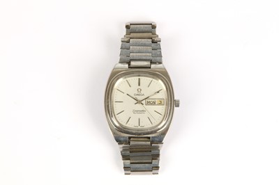 Lot 341 - Omega. A stainless steel automatic calendar...