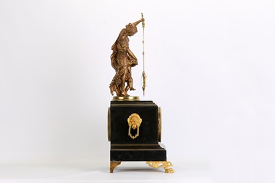 Lot 293 - A LATE 19TH CENTURY GILT METAL AND BLACK...