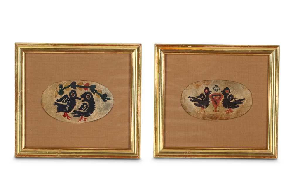 Lot 5 - TWO COPTIC TAPESTRY FRAGMENTS Egypt, 6th - 8th...