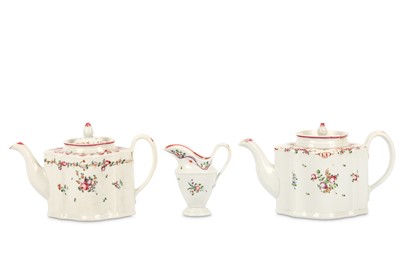 Lot 5 - TWO NEW HALL PORCELAIN TEAPOTS AND COVERS,...