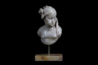 Lot 13 - A MID 18TH CENTURY GERMAN CARVED ALABASTER...