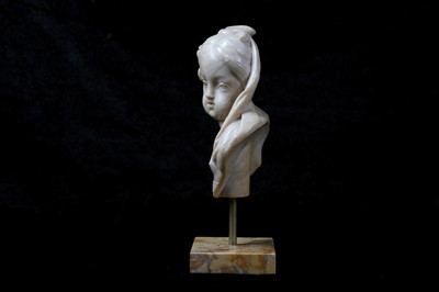 Lot 13 - A MID 18TH CENTURY GERMAN CARVED ALABASTER...