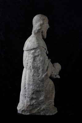 Lot 2 - A 15TH CENTURY FRENCH GOTHIC CARVED LIMESTONE...