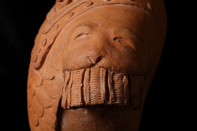Lot 12 - A TERRACOTTA BUST OF A SOLDIER, PROBABLY SOUTH...