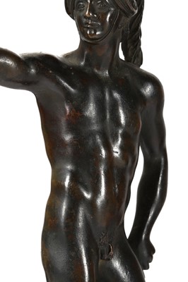 Lot 91 - A FIRST HALF 17TH CENTURY BRONZE FIGURE OF...
