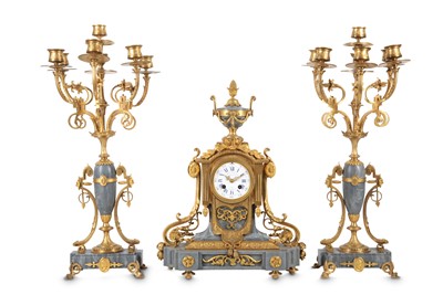 Lot 294 - A LATE 19TH CENTURY FRENCH GILT BRONZE AND...