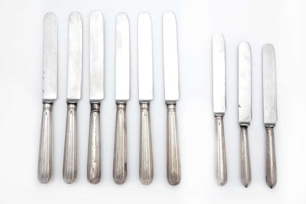 Lot 194 - A set of five George III antique sterling...