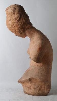 Lot 334 - A large French terracotta nude figure of a...