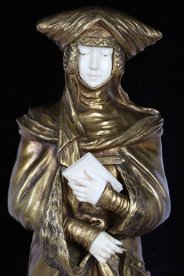 Lot 68 - DESIRE GRISARD (FRENCH, B.1872): A LARGE GILT...