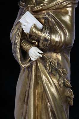 Lot 68 - DESIRE GRISARD (FRENCH, B.1872): A LARGE GILT...