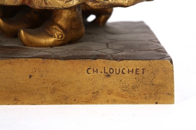 Lot 61 - CHARLES LOUCHET (FRENCH, 1854-1936): A GILT...