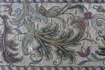 Lot 123 - A 17TH / 18TH CENTURY PORTUGUESE EMBROIDERED...