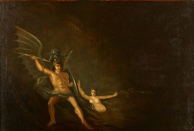 Lot 124 - AFTER JOHN MARTIN The Conflict Between Satan...