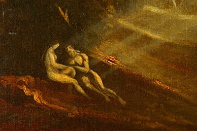 Lot 124 - AFTER JOHN MARTIN The Conflict Between Satan...