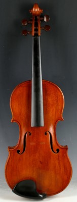 Lot 365 - An early 20th Century satin maple violin, two...