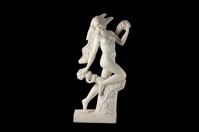 Lot 131 - A WHITE MARBLE FIGURE OF A DANCING GIRL  the...