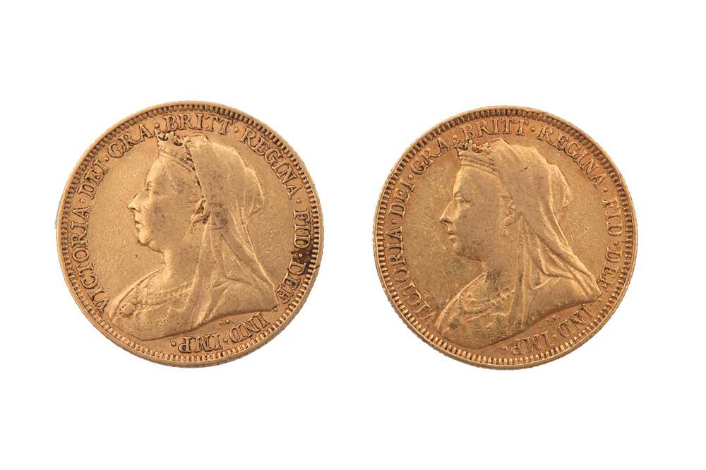 Lot 97 - Two Victoria Gold Sovereigns, 1893 and 1896,...