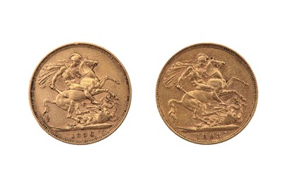 Lot 97 - Two Victoria Gold Sovereigns, 1893 and 1896,...