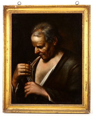 Lot 166 - ITALIAN SCHOOL, 17TH CENTURY Old man putting...