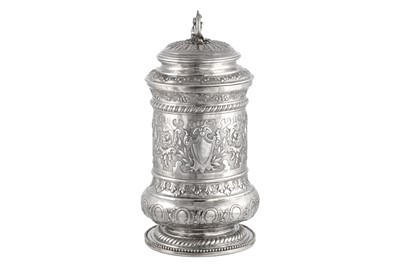 Lot 276 - A 19th century Spanish silver tankard,...