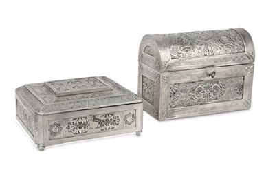 Lot 99 - TWO HISPANO-MORESQUE-STYLE ELECTROTYPE BOXES ...