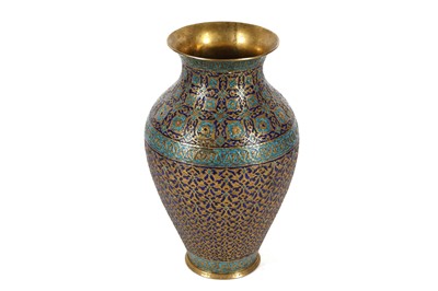 Lot 182 - A LARGE ENAMELLED GILT-COPPER VASE Kashmir,...