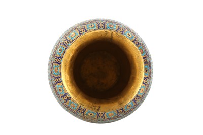 Lot 182 - A LARGE ENAMELLED GILT-COPPER VASE Kashmir,...