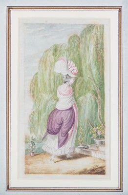 Lot 85 - JAMES PARKER (BRITISH 1750-1805) Lady by a...