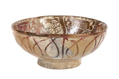 Lot 50 - A LUSTRE POTTERY BOWL WITH FIGURAL DECORATION...