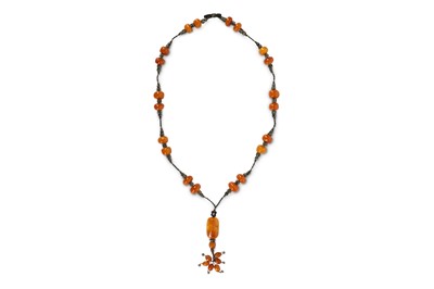 Lot 80 - AN AMBER NECKLACE Ottoman Turkey, 20th...