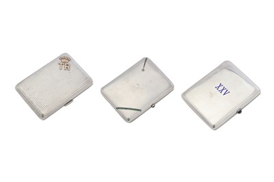 Lot 19 - A group of three Austrian silver cigarette...