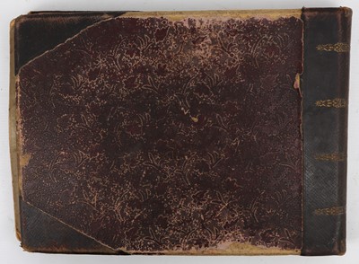 Lot 97 - A BLACK AND WHITE PHOTO ALBUM WITH VIEWS OF...