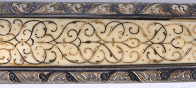 Lot 81 - AN IVORY-INLAID AND SILVER-MOUNTED CAUCASIAN...