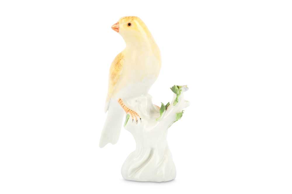 Lot 7 - A FURSTENBERG PORCELAIN MODEL OF A CANARY,...