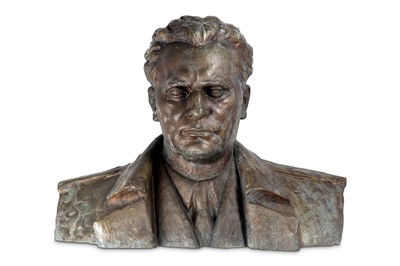 Lot 158 - LOJZE DOLINAR (1893-1970): A LARGE BRONZE BUST...