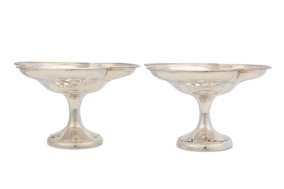 Lot 239 - A pair of Edwardian antique sterling silver...