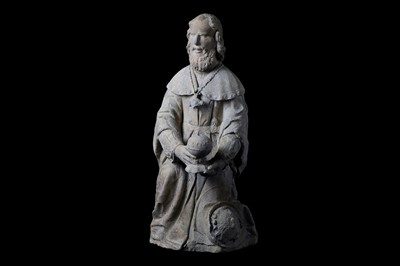 Lot 126 - A 15TH CENTURY FRENCH GOTHIC CARVED LIMESTONE...