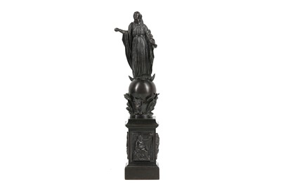 Lot 104 - A 19TH CENTURY BRONZE FIGURE OF THE MADONNA ...