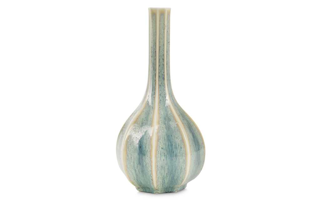 Lot 140 - AN UNUSUAL MEISSEN PORCELAIN BOTTLE VASE, late...