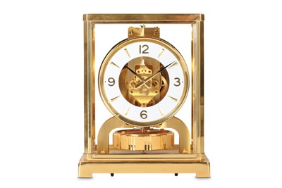 Lot 238 - A JAEGER LECOULTRE LACQUERED BRASS ATMOS CLOCK,...