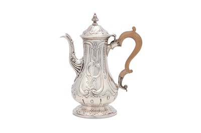 Lot 373 - A George III antique sterling silver coffee...