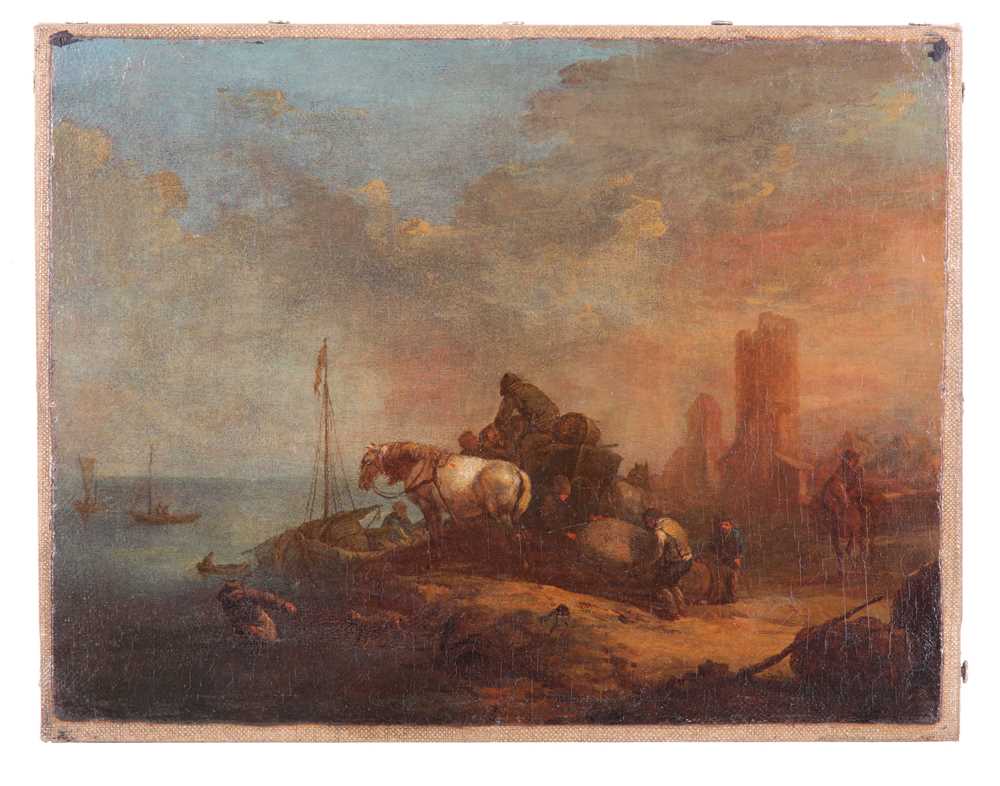 Lot 107 - FOLLOWER OF PHILIPS WOUWERMAN  Horse and cart...